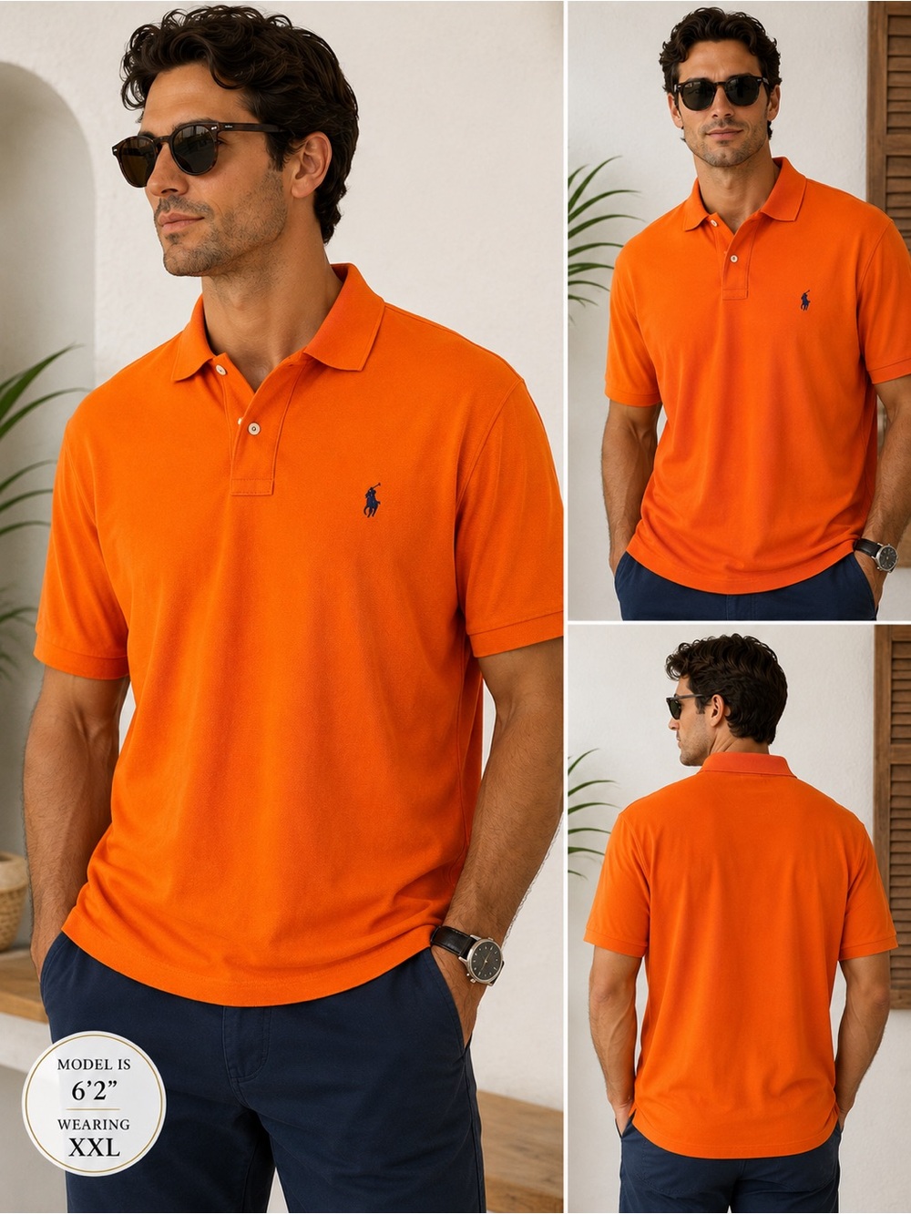 NWT Polo Ralph Lauren Orange Classic Fit Polo XXL